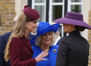 Reina Camila furiosa con Kate Middleton por “eclipsarla” durante visita de Donald Trump a Windsor