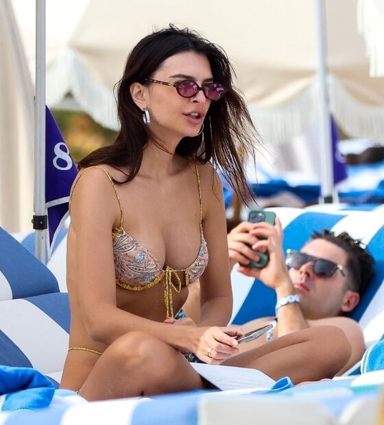 Emily Ratajkowski viajó a Miami Beach. Foto: The Grosby Group