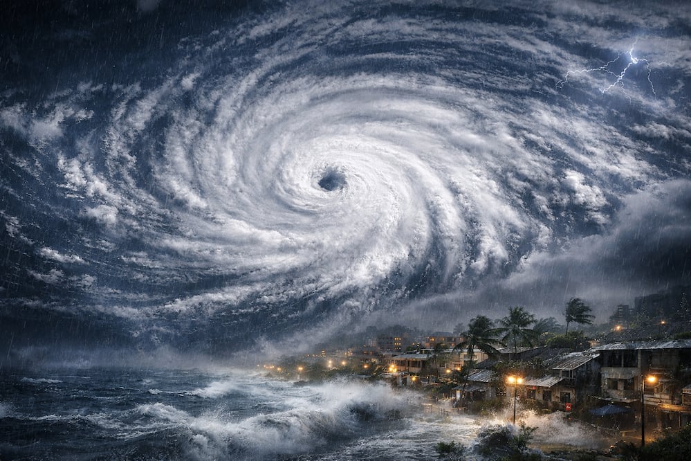 “El más intenso del año”: Supertifón Sinlaku avanza con vientos de 278 km/h y amenaza con un impacto catastrófico. Foto IA