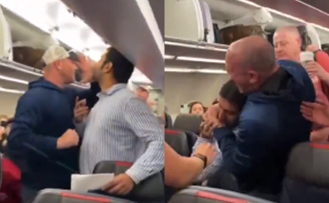 Pasajero borracho amenaza con derribar un avión de American Airlines y provoca una pelea a bordo. Foto: X
