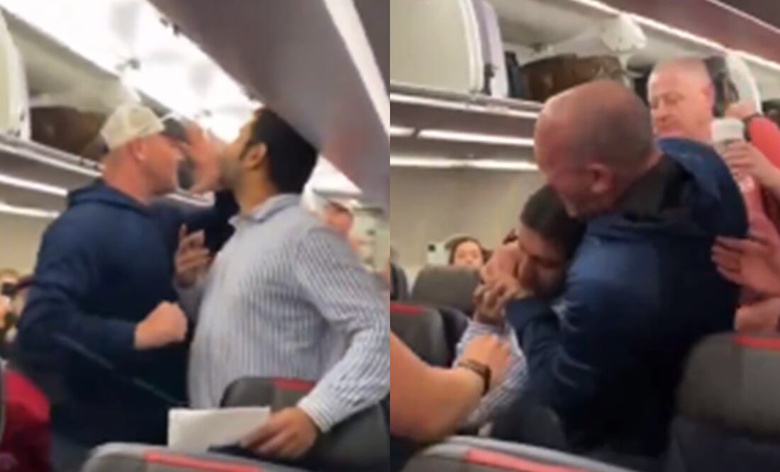 Pasajero borracho amenaza con derribar un avión de American Airlines y provoca una pelea a bordo. Foto: X