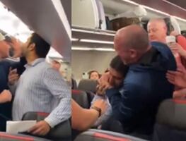 Pasajero borracho amenaza con derribar avión de American Airlines y provoca pelea a bordo