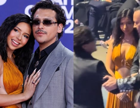 ¿Se enojó? Circula video de Ángela Aguilar ‘molesta’ luego de que Nodal no la mencionara en su discurso de los Latin Grammys