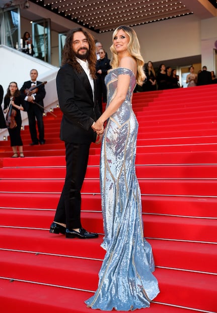 Heidi Klum, de 51 años, arrasa en Cannes con vestido ‘mermaid’ de atrevido escote. Foto: EFE