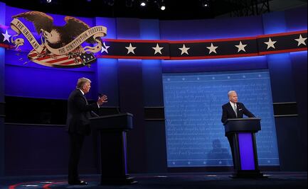 Joe Biden evita mirar a Trump durante el debate presidencial
