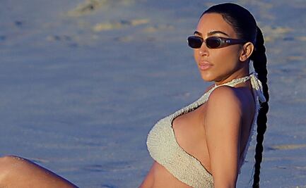 Kim Kardashian presume cinturita con bikini en las Bahamas