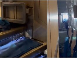 Captan cascadas de agua dentro de avión que volaba a EU