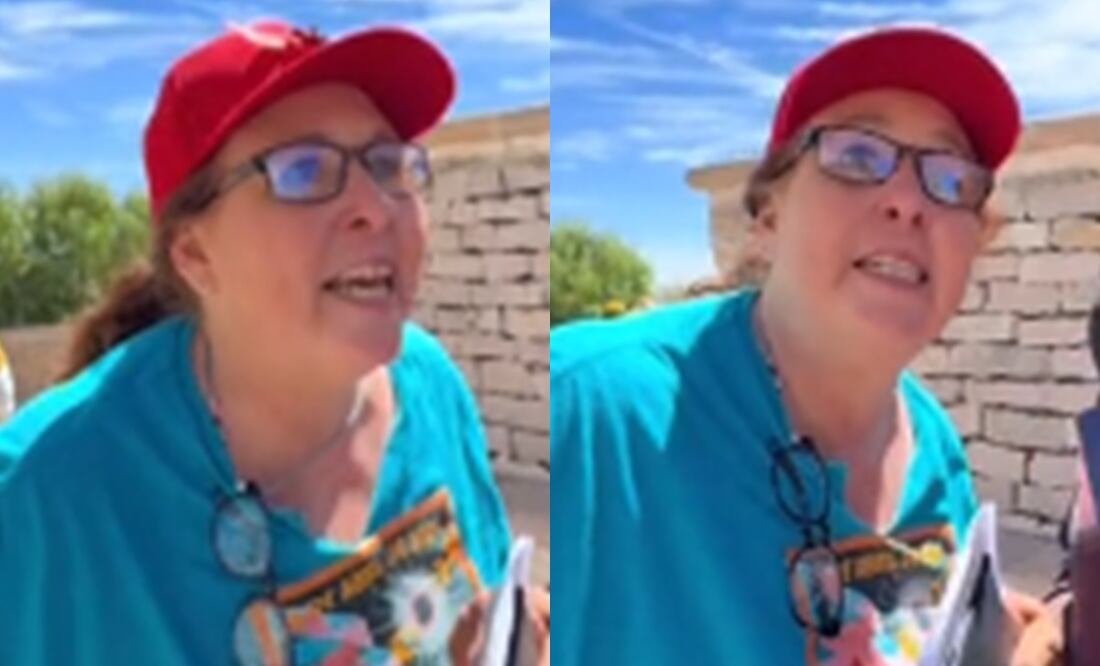 Extranjera corre a mexicanos de mirador público en Durango durante el eclipse: ‘’Vete de nuestro evento privado’’. Foto: Captura TikTok