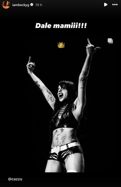 ¿Ya no es amiga de Ángela Aguilar? Becky G apoya a Cazzu en su gran regreso a los escenarios. Foto: AFP/Instagram