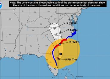Ian recobra fuerza y vuelve a ser huracán en el Atlántico, rumbo a las Carolinas