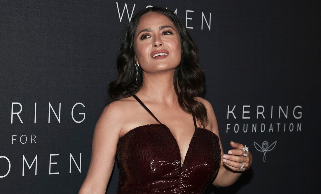 Salma Hayek en la Kering Foundation's Caring for Women Gala. Foto: AP