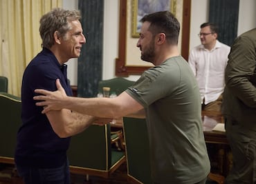 Ben Stiller visita a Zelenski; “eres mi héroe”, le dice