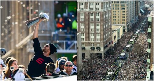 Miles de personas celebran el Super Bowl de los Patriots en Boston