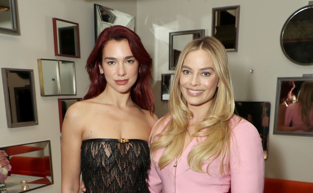 Dua Lipa y Margot Robbie en Nueva York. Foto: Grosby Group