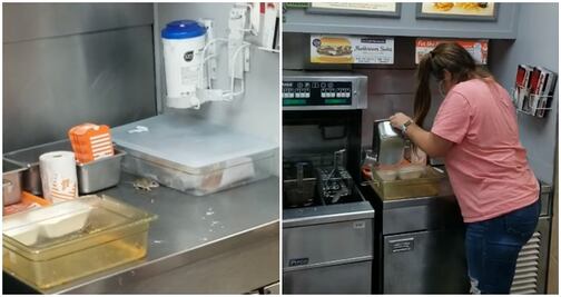 Captan a ratón en restaurante de Texas y termina en la freidora