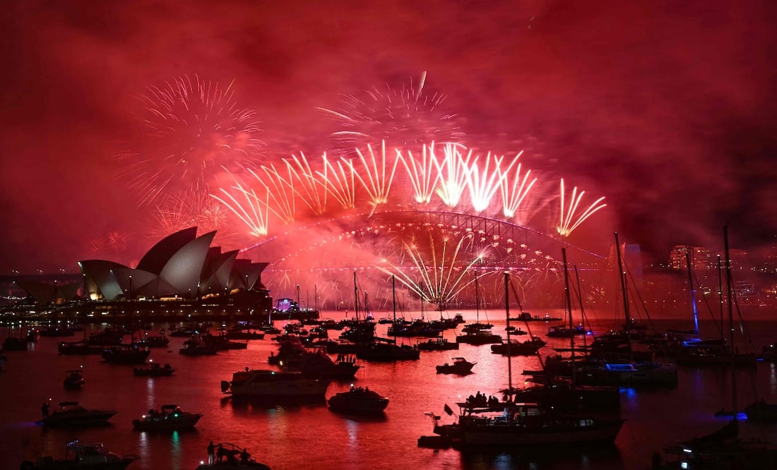 Australia y Nueva Zelanda celebran la llegada del Año Nuevo 2025 con fuegos artificiales y espectáculo de luces. Foto: AFP