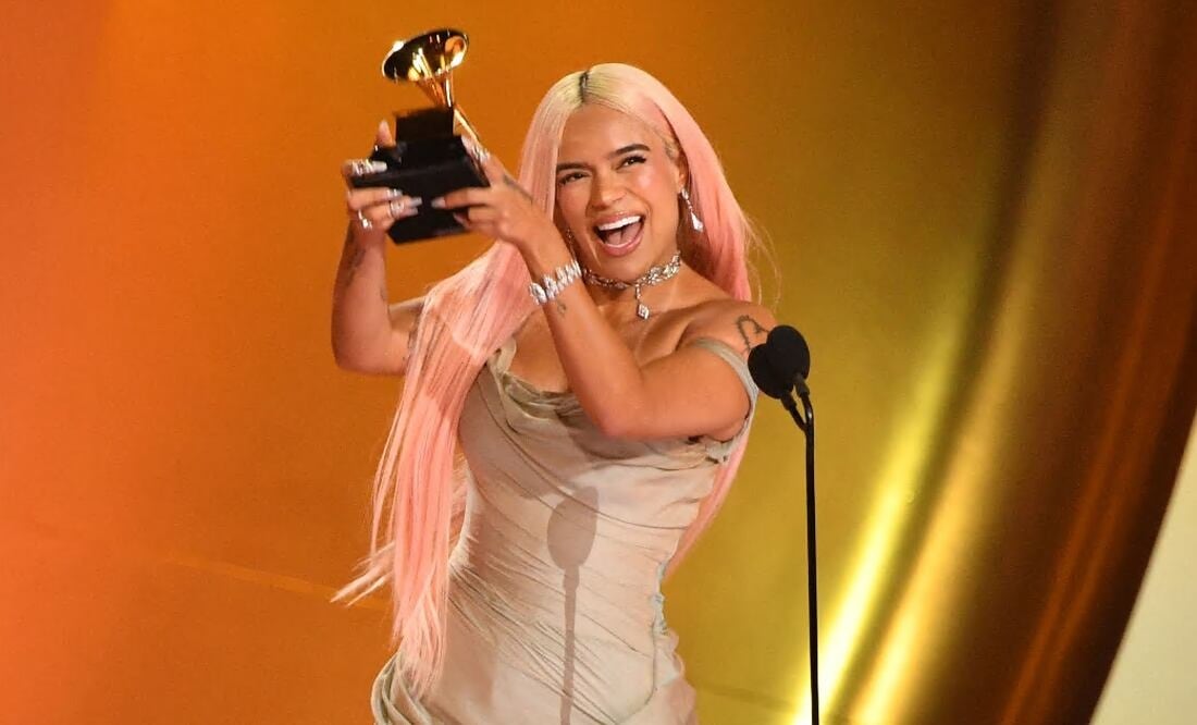 Karol G viajaba en su jet privado cuando hizo un aterrizaje de emergencia. Foto: AFP