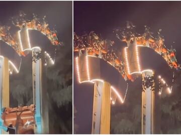 Pasajeros viven una pesadilla cuando juego mecánico los deja 30 minutos de cabeza