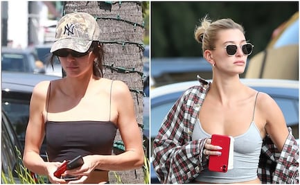 Kendall Jenner y Hailey Bieber se lucen con leggings en LA