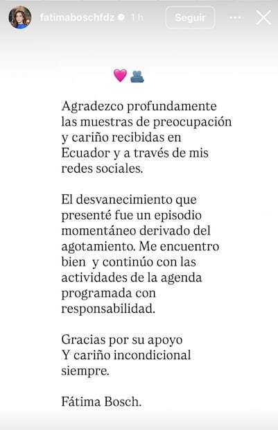Foto: Fátima Bosch / IG