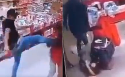 Dos mujeres y un hombre golpean y patean la cara de trabajadoras de Tiendas 3B