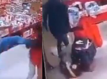 Dos mujeres y un hombre golpean y patean la cara de trabajadoras de Tiendas 3B