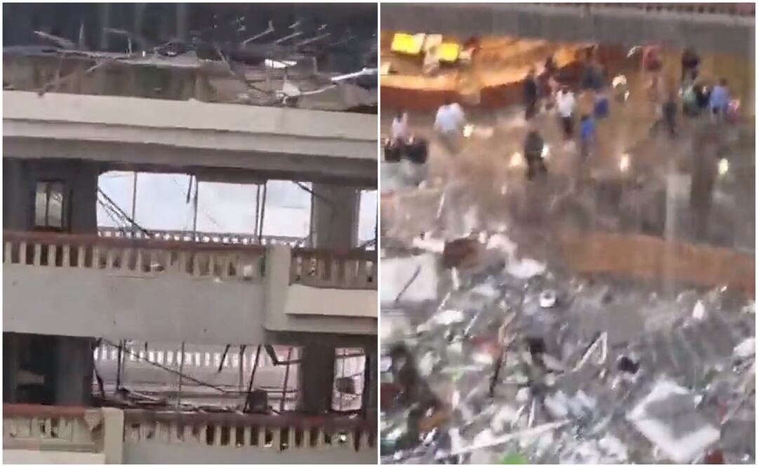 Hoteles devastados por el paso del huracán Otis en Acapulco. Fotos tomadas de videos de redes sociales