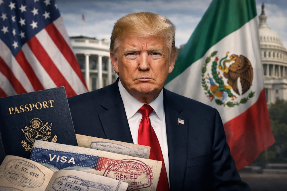 Trump suspende visados a ciudadanos de 75 países: ¿México aparece en la lista afectada?  Imagen de IA