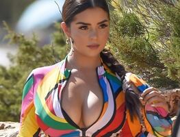 Demi Rose se pone diminuto bikini y presume sus curvas desde jacuzzi