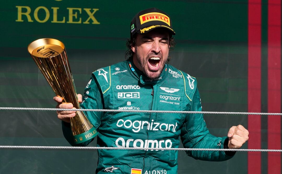 Rebasar a Checo Pérez en Brasil ha sido “lo mejor” que ha hecho Fernando Alonso en la temporada. Foto: AP