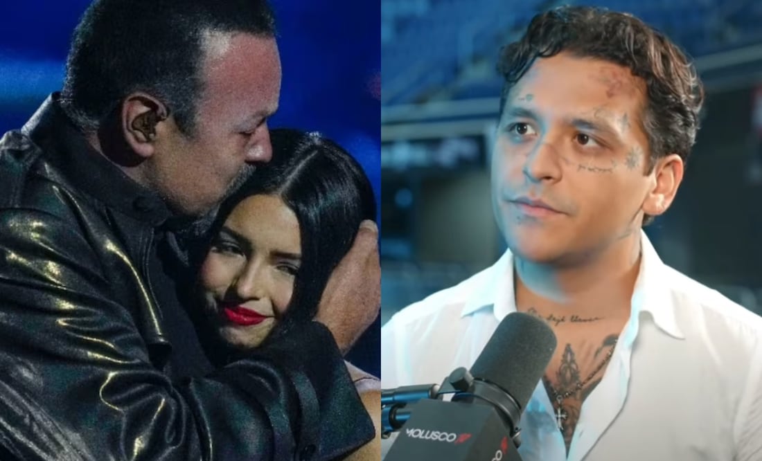 Christian Nodal revela cómo es Pepe Aguilar como suegro: “Lo ven como un monstruo, pero estoy con su tesoro”. Foto: AP/ Youtube MoluscoTV