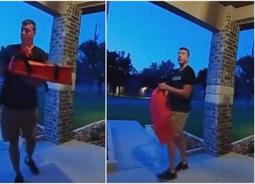 Video. Repartidor de pizza insulta a mujer por darle propina de 5 dólares