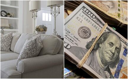 Mujer encuentra $36 mil dólares escondidos en su sofá de segunda mano 