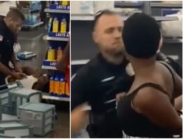 Video. Policía de NY golpea a afroamericana por agredir a empleados de Walmart
