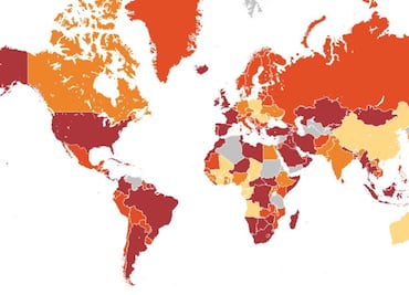 ¿Dónde evitar viajar? Los países con el riesgo más alto por Covid-19