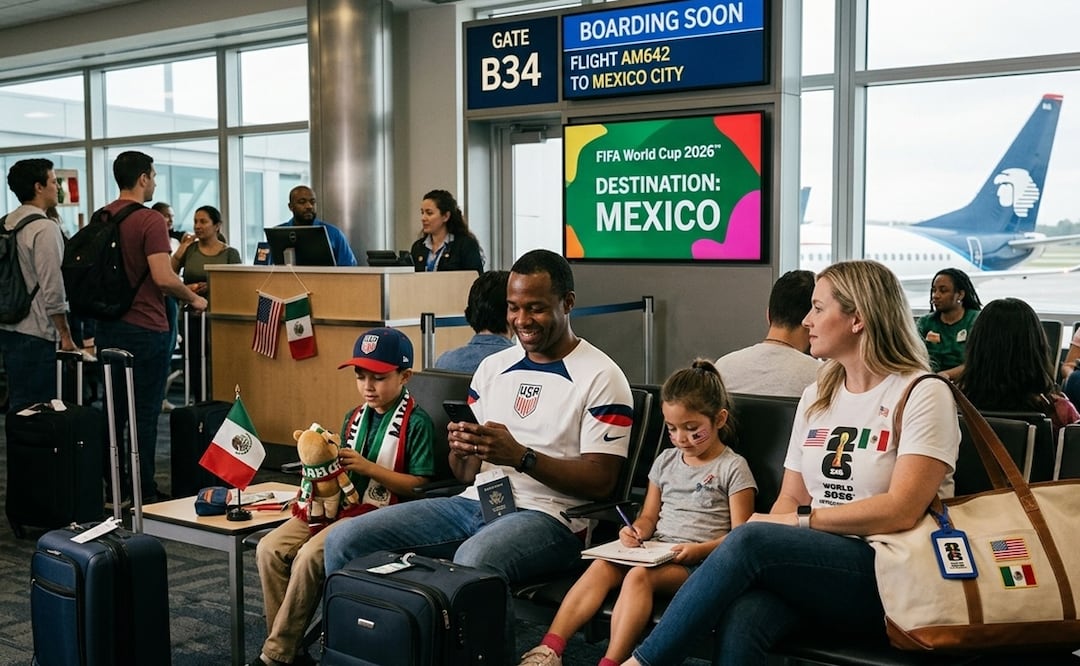 Viaje de Estados Unidos a México. Foto: IA.