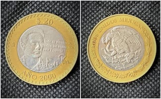 Así es la moneda conmemorativa de $20 pesos de Octavio Paz que vale $500,000 pesos