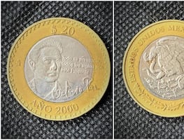 Así es la moneda conmemorativa de $20 pesos de Octavio Paz que vale $500,000 pesos