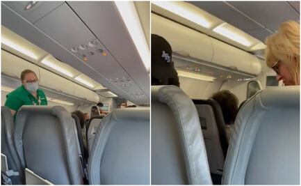 Pasajeros aplauden a azafata por expulsar a mujer sin cubrebocas