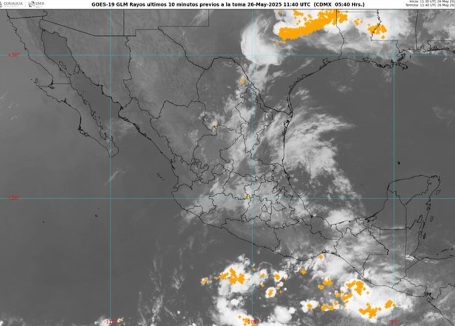 Prevén formación de ciclón en el Pacífico en 48 horas; alertan por fuertes lluvias en CDMX y Edomex. Foto @conagua_clima