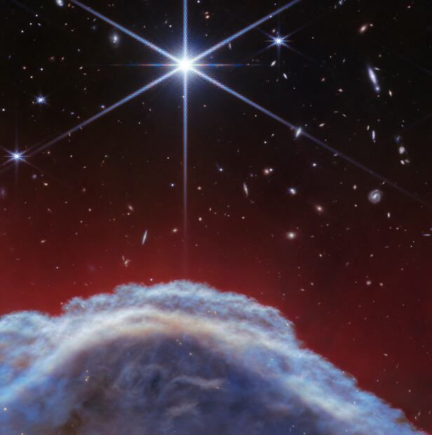 ¡Impresionantes! Telescopio Webb de la NASA capta imágenes de la nebulosa "Cabeza de caballo". Foto: NASA vía AP