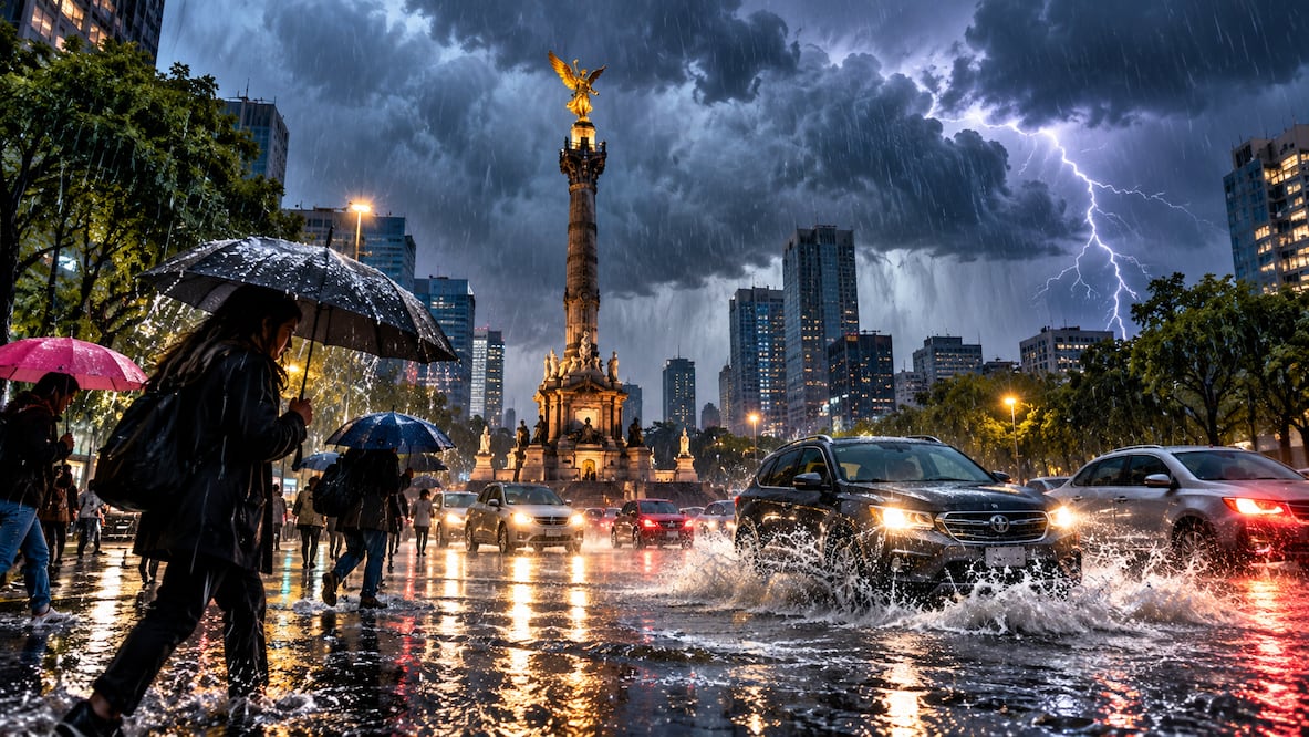 Frente frío 1 entra a México: ¿qué estados tendrán lluvias fuertes y muy fuertes? Foto IA