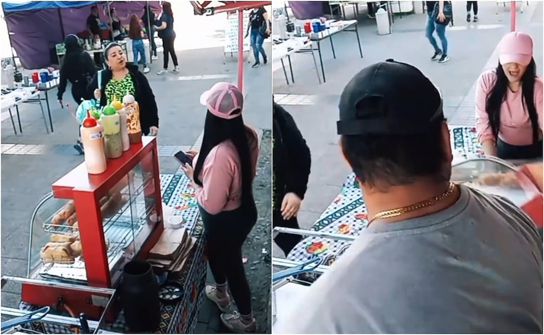 Indignación en redes: mujer agrede a comerciante venezolano por regalar comida. Foto: Captura de pantalla / TikTok