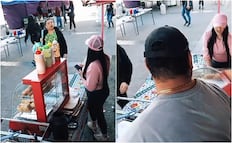 Indignación total: mujer agrede a comerciante venezolano por regalar comida a niños y adultos mayores