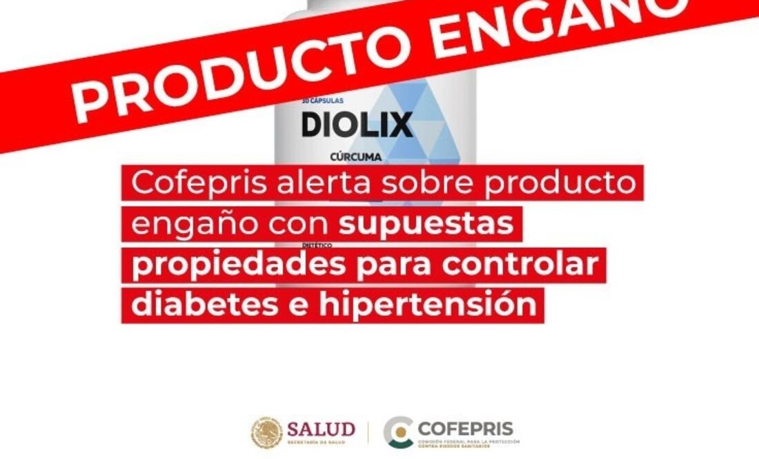 Cofepris alerta por suplemento que supuestamente estabiliza la glucosa y la presión arterial. Foto @COFEPRIS