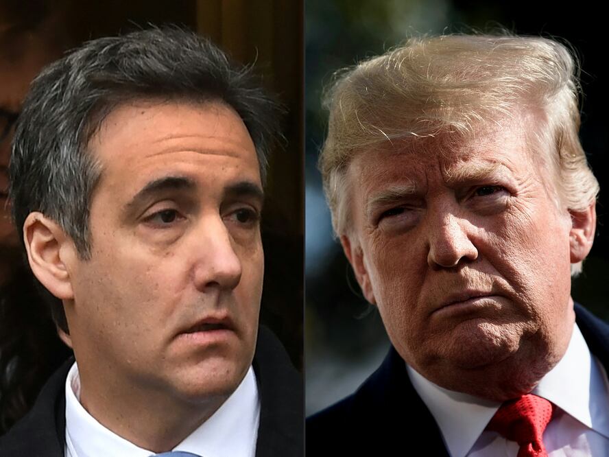 El abogado Michael Cohen fue demandado por el ex presidente Trump por el caso Stormy Daniels.  (Photo by TIMOTHY A. CLARY and Brendan Smialowski / AFP)