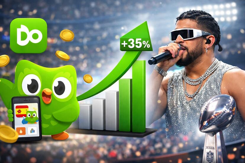 Duolingo reporta aumento del 35% en estudiantes de español tras el show de Bad Bunny en el Super Bowl