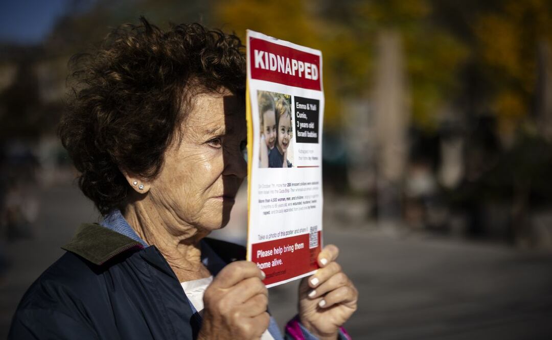 Protesta por los rehenes israelitas. Foto: EFE/MICHAEL BUHOLZER