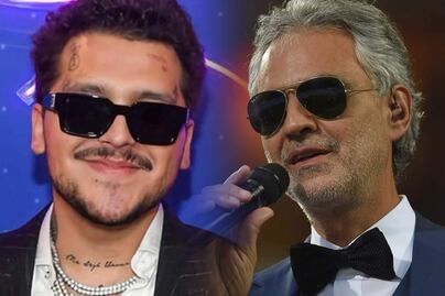 El único mexicano; Christian Nodal cantará con Andrea Bocelli en su 30 aniversario de carrera