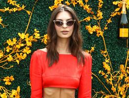 Emily Ratajkowski muestra su ropa interior con revelador vestido traslúcido